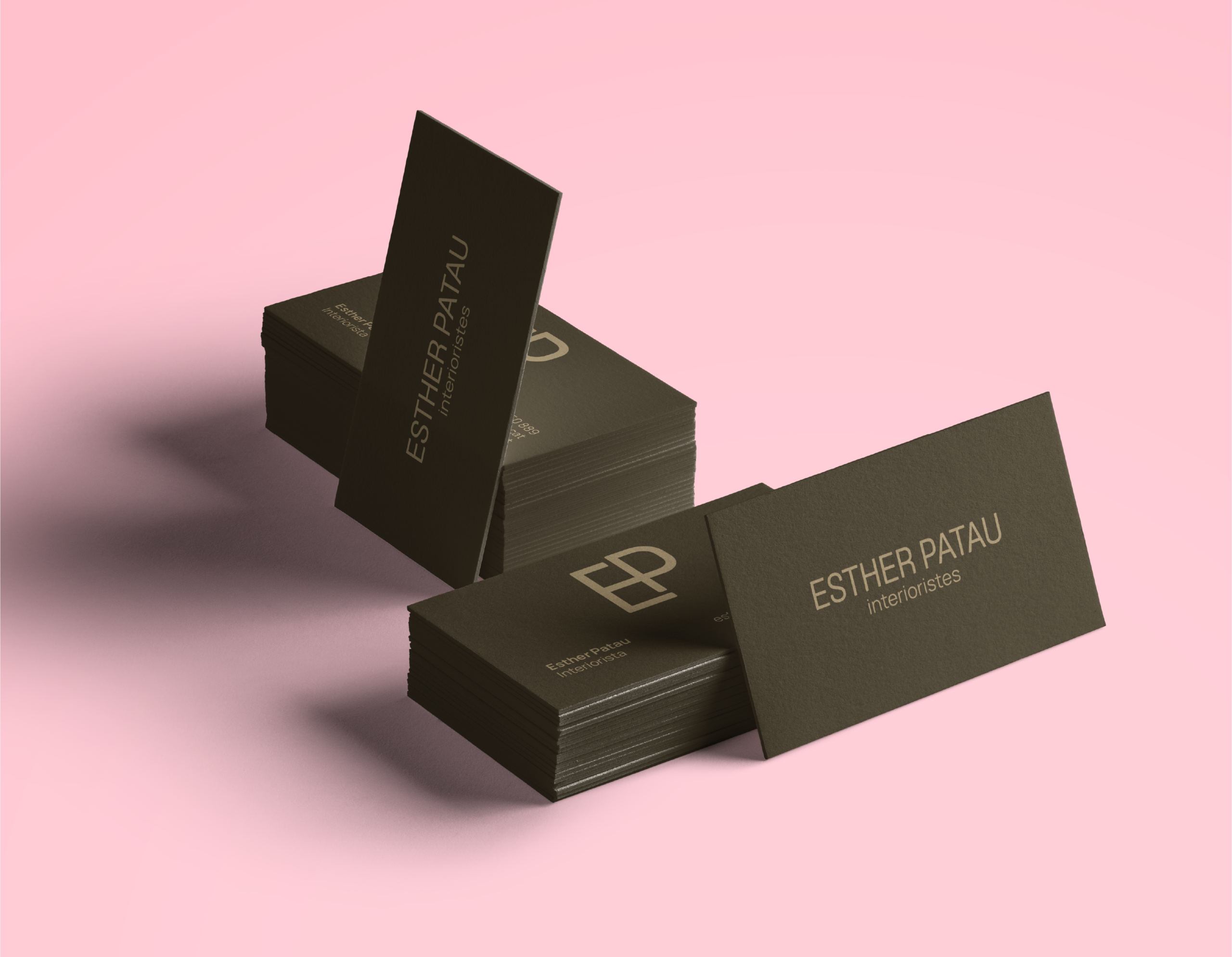 Rebrànding i papereria corporativa per a Esther Patau Interioristes — projecte de KARAi!